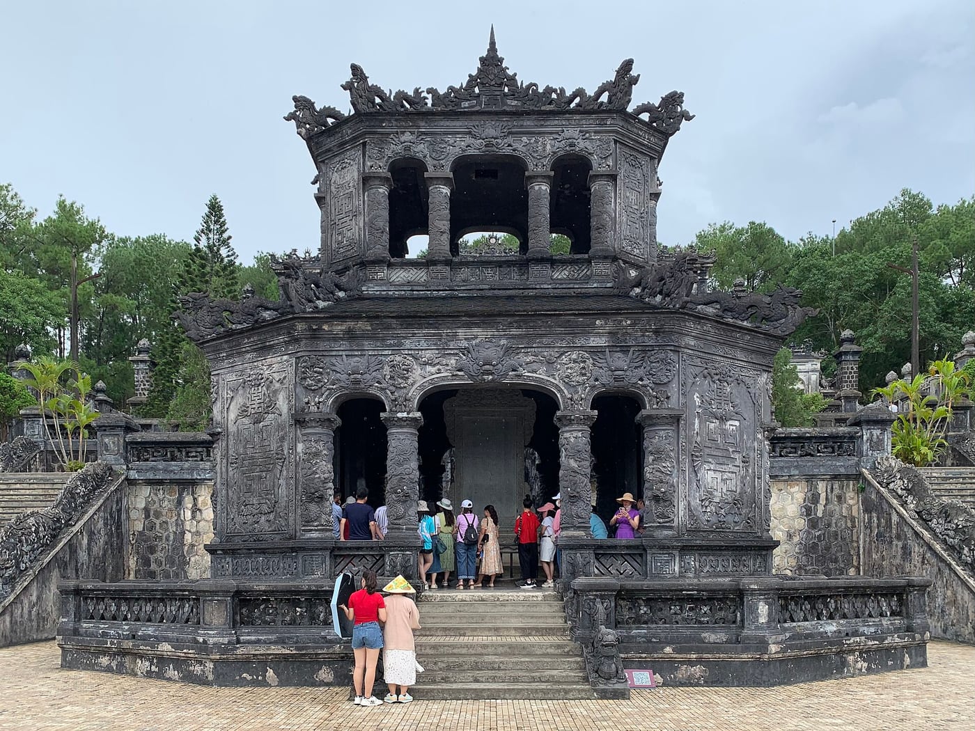 Exterior of the Khai Dinh Mausoleum in Hue