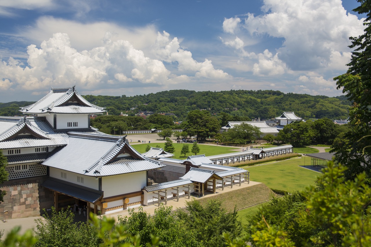 Kanazawa Castle, combined with nearby Kenrokuen.