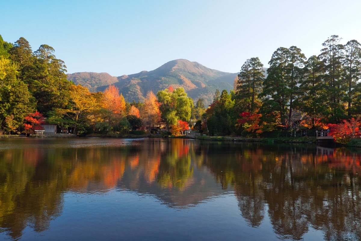 Yufuin scenery, the first overnight stop after the airport.