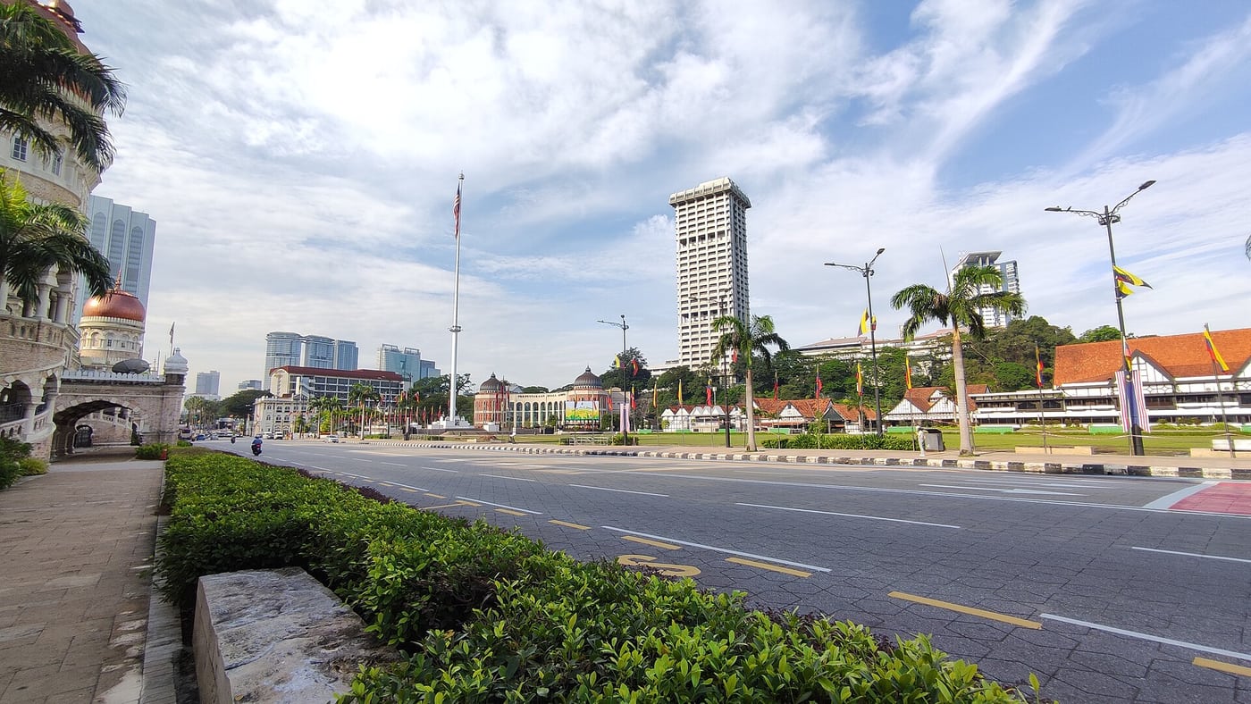 Merdeka Square seen beside the Sultan Abdul Samad Building (photographed in 2023)