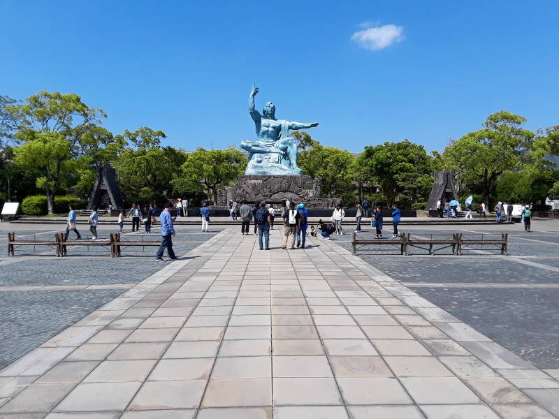 Nagasaki Peace Park, visited before continuing to Unzen.