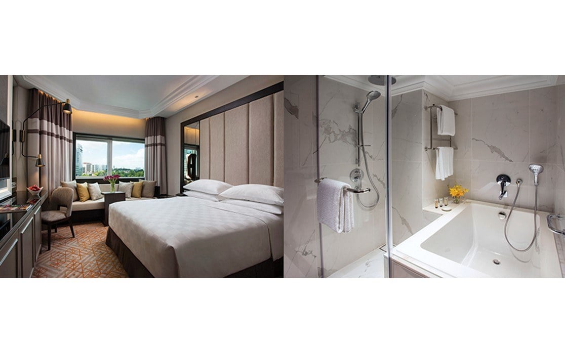 Orchard Hotel Singapore 객실과 욕실 — 2019년 공식 자료 사진