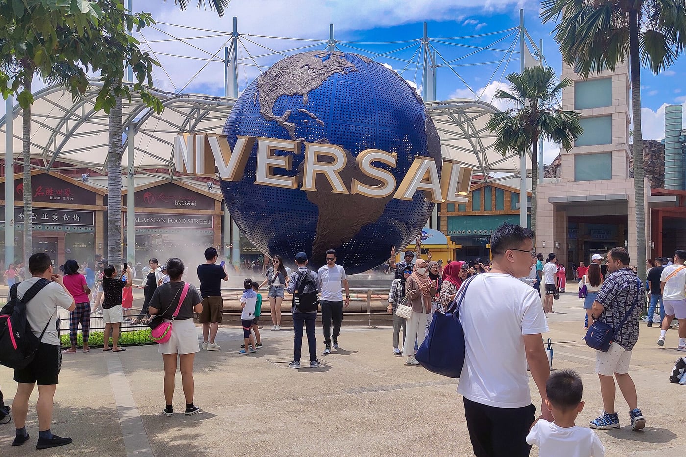 The Universal Studios Singapore globe at Resorts World Sentosa