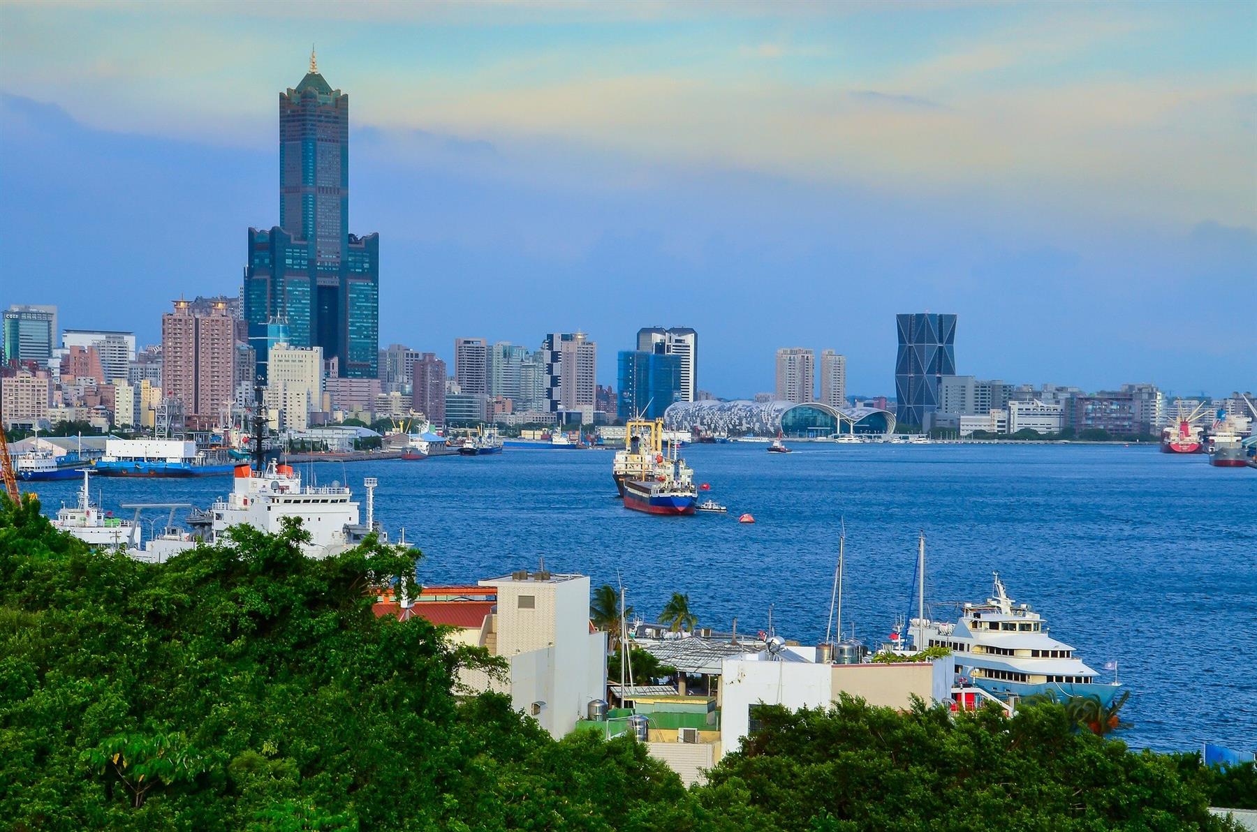 Kaohsiung harbor skyline